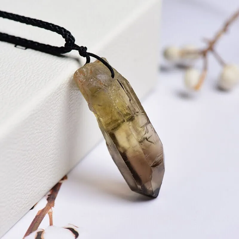 1 Piece Irregular Natural Tigers Eye Yellow Stone and Mineral Pendant Necklaces