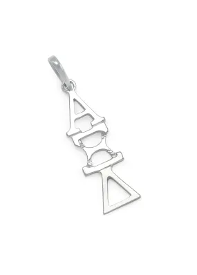 14k White Gold Alpha Xi Delta Lavaliere