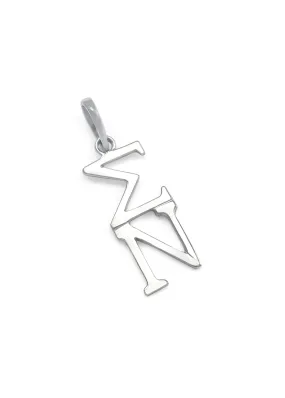 14k White Gold Sigma Nu Lavaliere