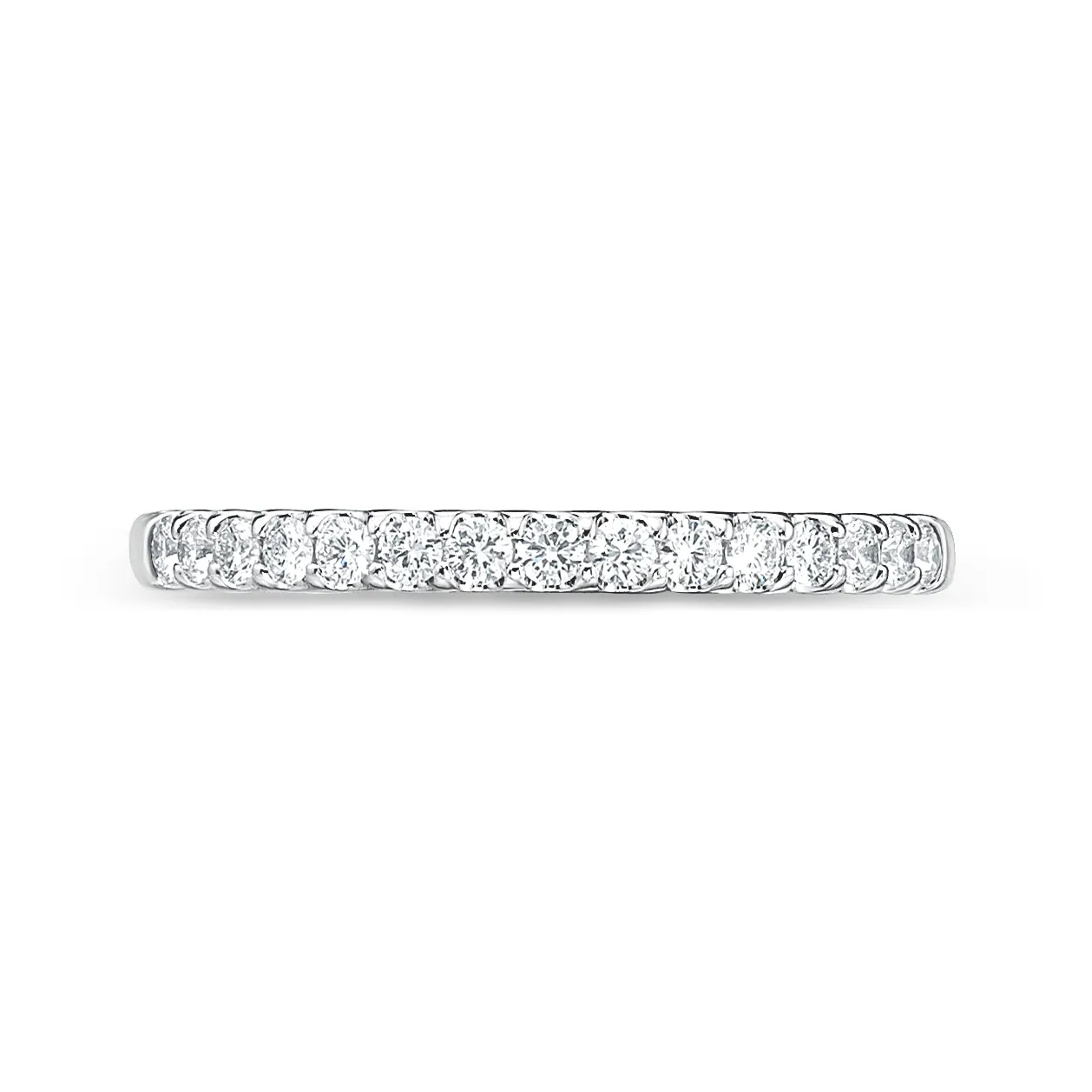 18K WHITE GOLD ODESSA 15-STONE DIAMOND BAND .27CT