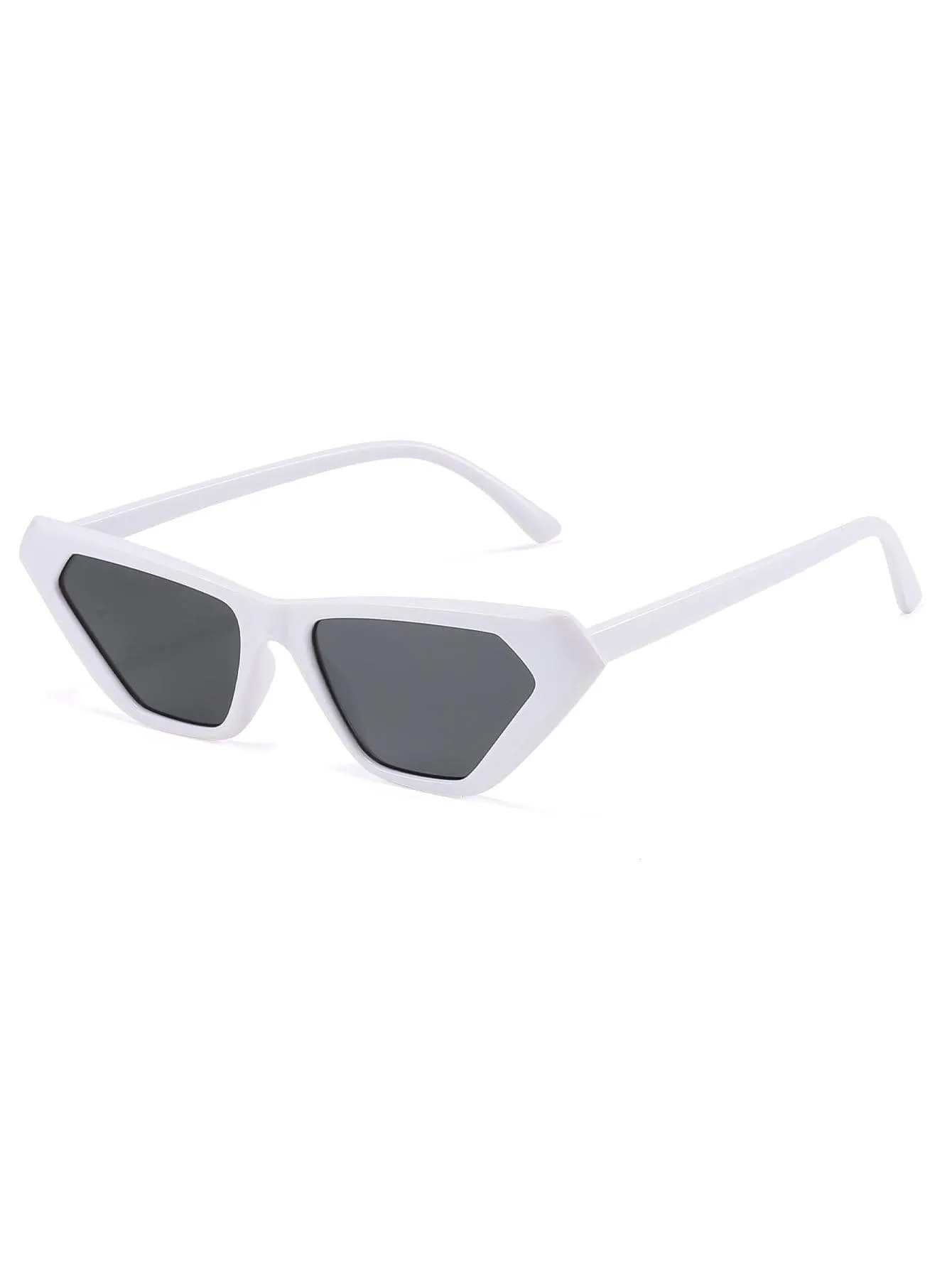 1pair Unisex Cat Eye Frame Fashionable Sunglasses For Daily Decoration