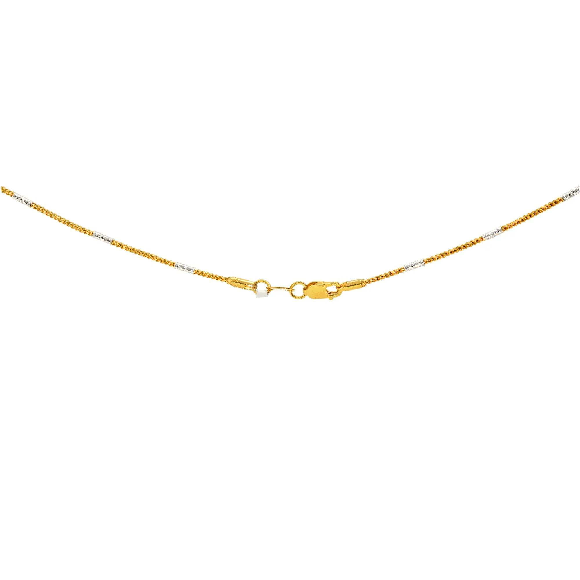 22K Multi-Tone Gold Minimalist Chain