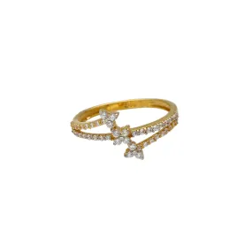 22K Yellow Gold & CZ Ring (2.2gm)