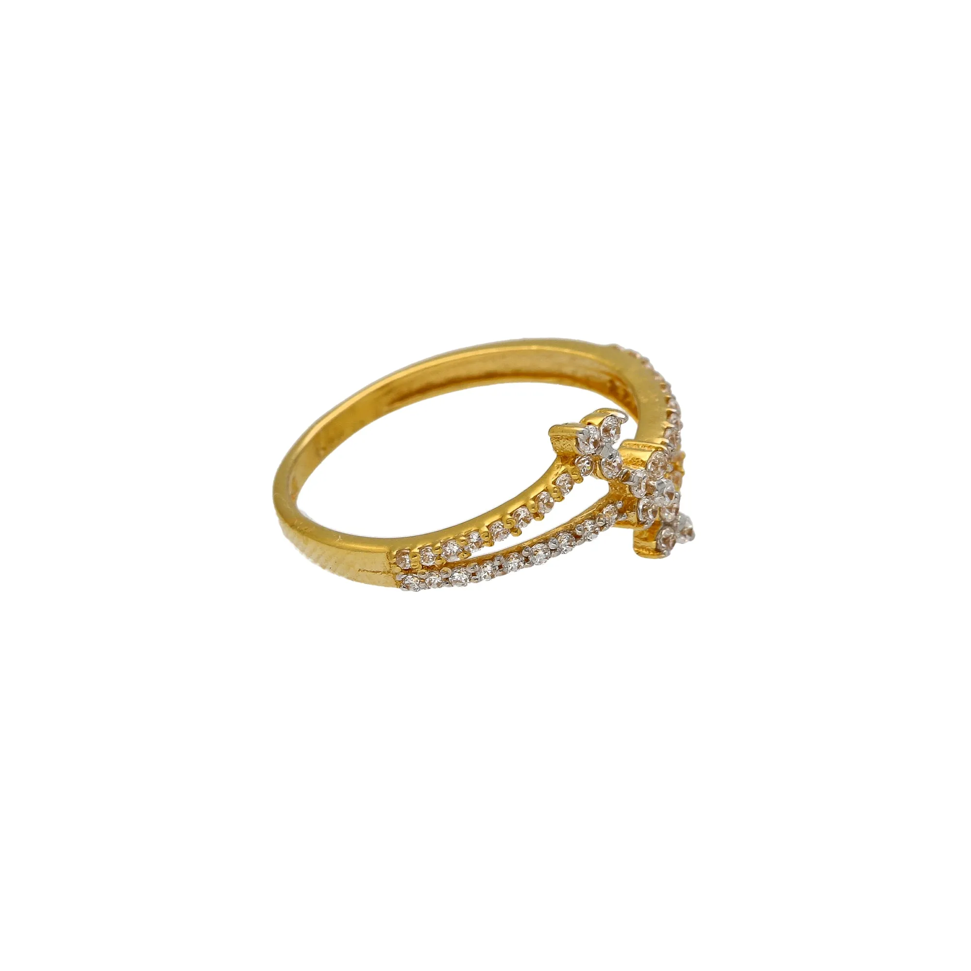 22K Yellow Gold & CZ Ring (2.2gm)