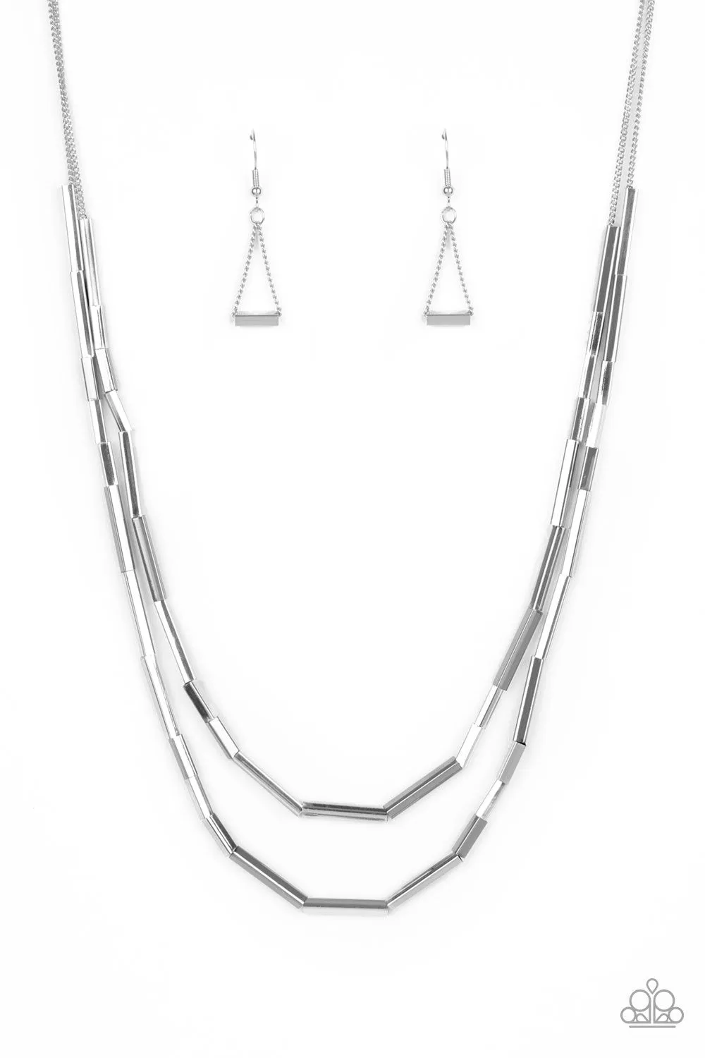 A Pipe Dream Silver Necklace - Paparazzi Accessories