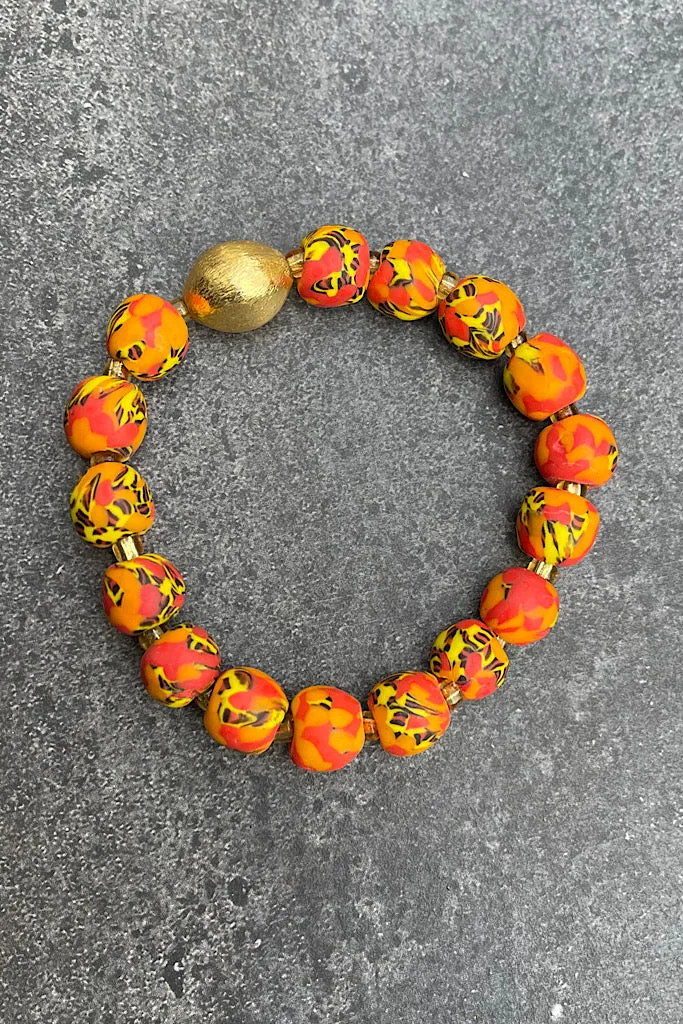 Akos Hand Painted Bead Bracelet