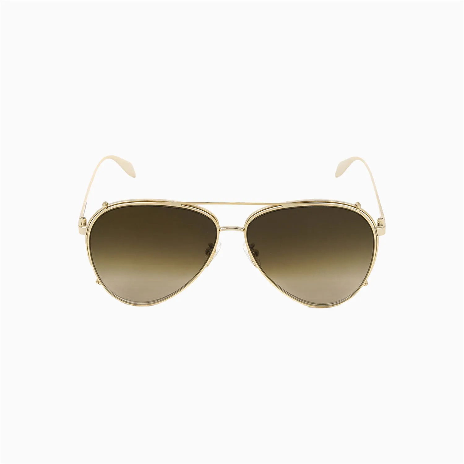 Alexander Mcqueen Pilot Gold Metal Sunglasses