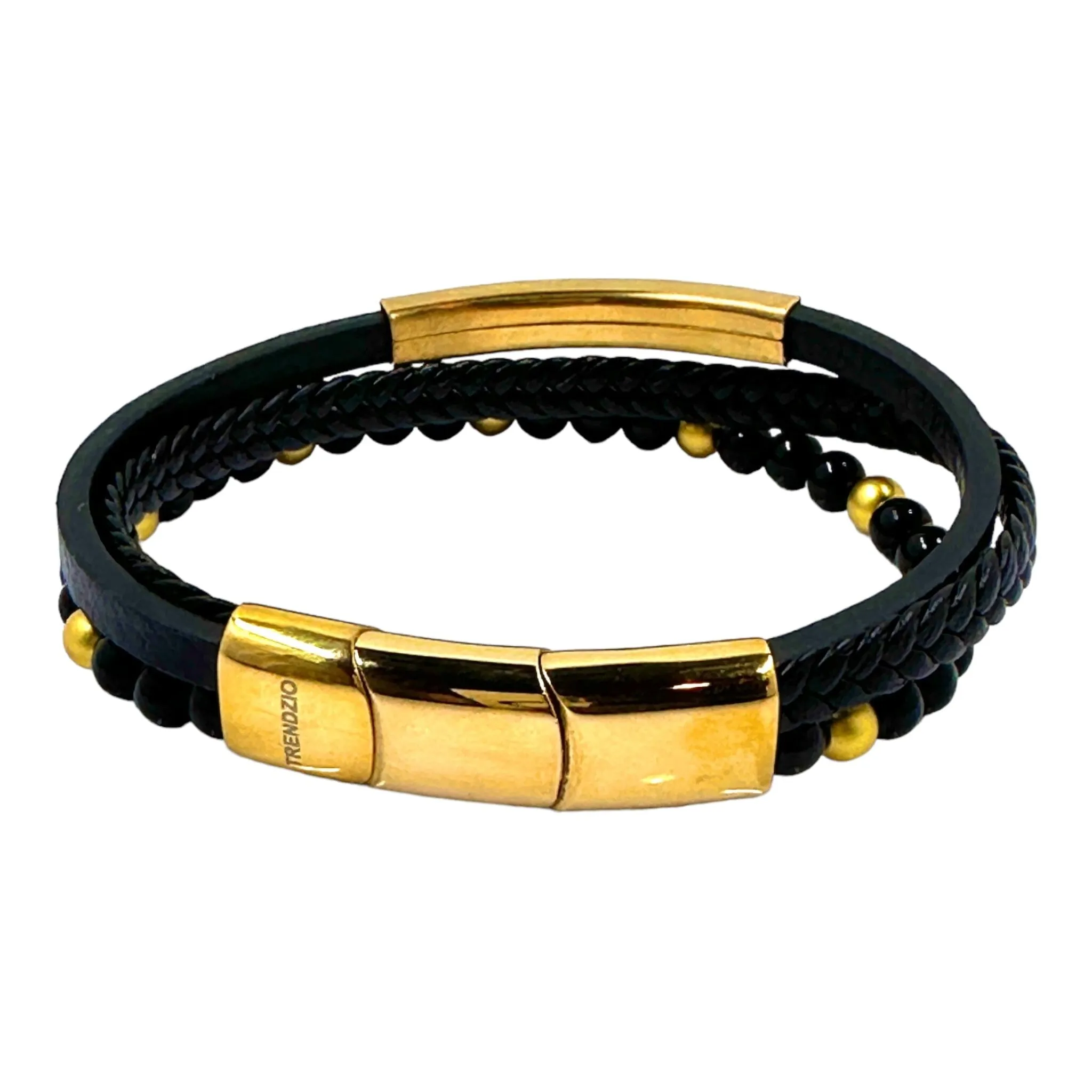 Alpha Phi Alpha Custom Leather and Bead Bracelet