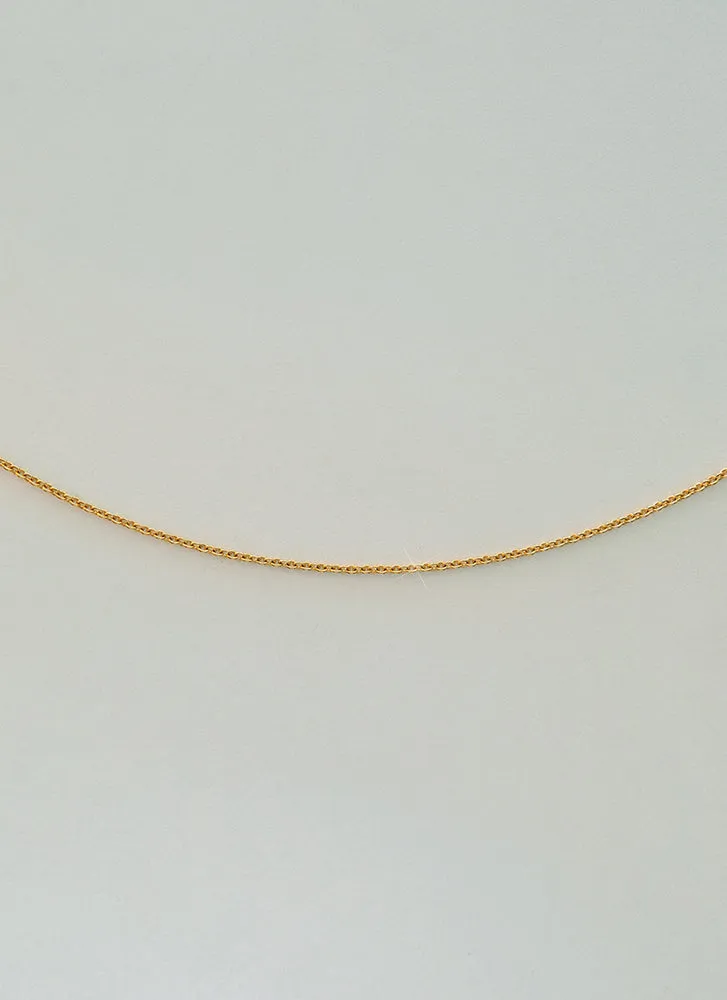 Anchor necklace 14k gold