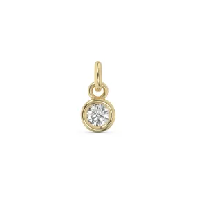 April Birthstone Charm | Diamond | 10k Yellow Gold