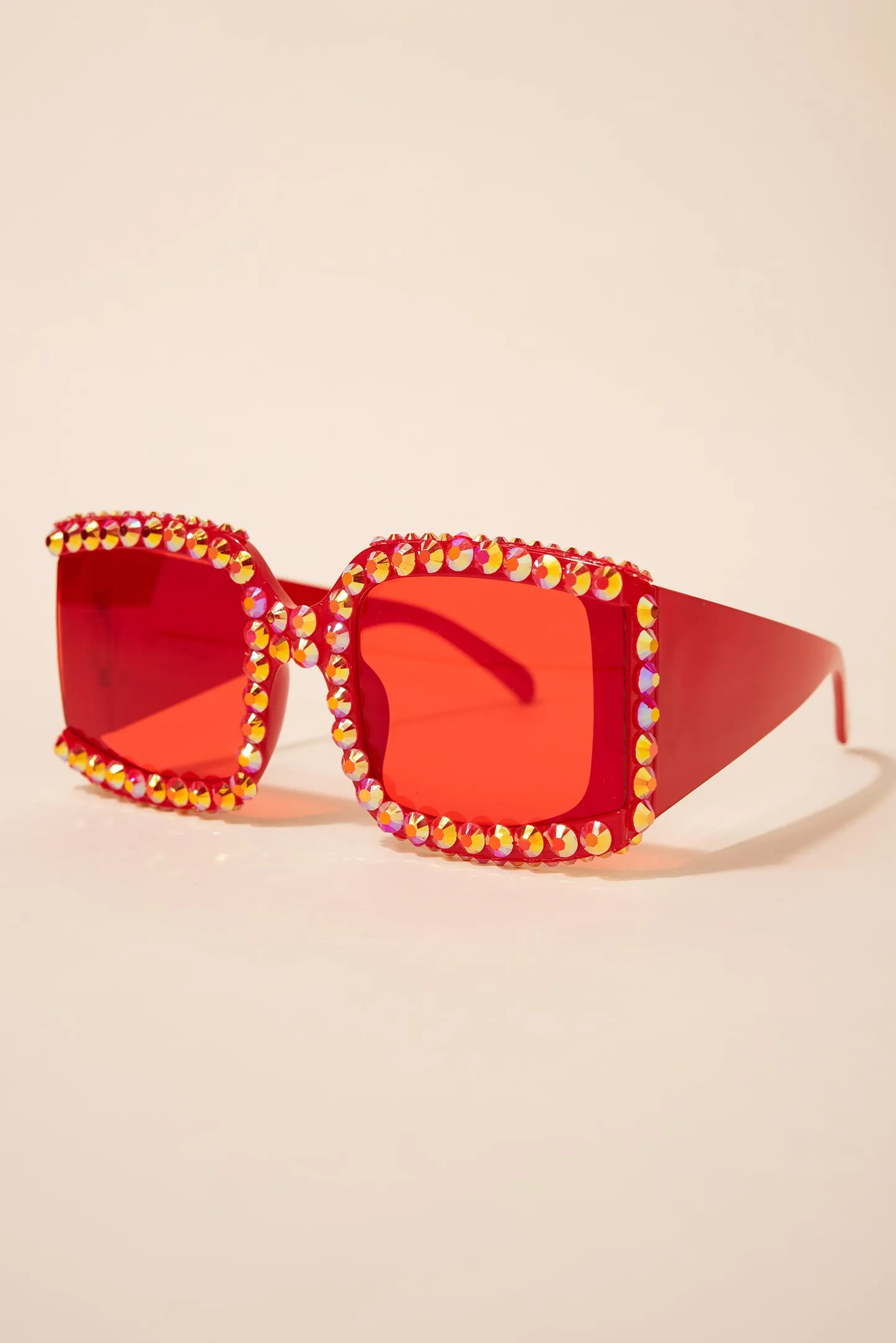 Azura Sparkly Rhinestone Crystal Rectangle Sunglasses