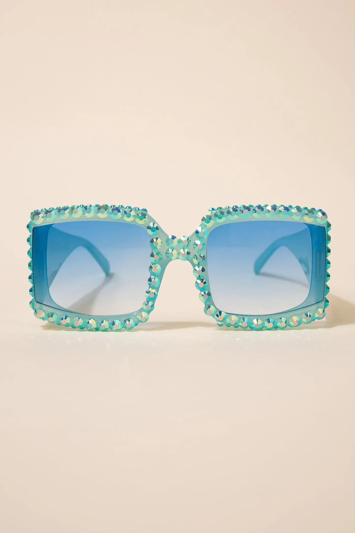 Azura Sparkly Rhinestone Crystal Rectangle Sunglasses