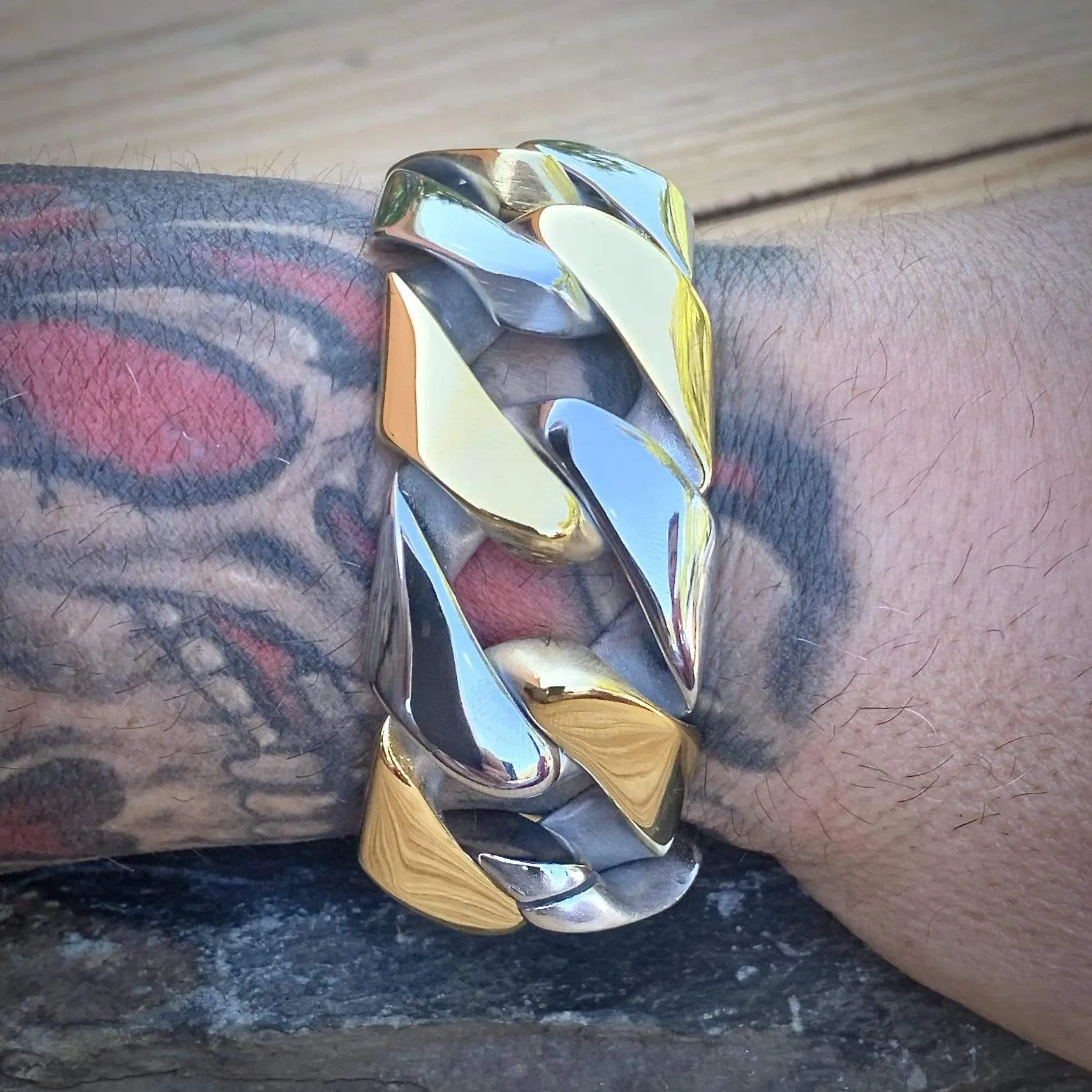 Bagger Bracelet - Gold & Silver - 1 Wide - The Custom - B19