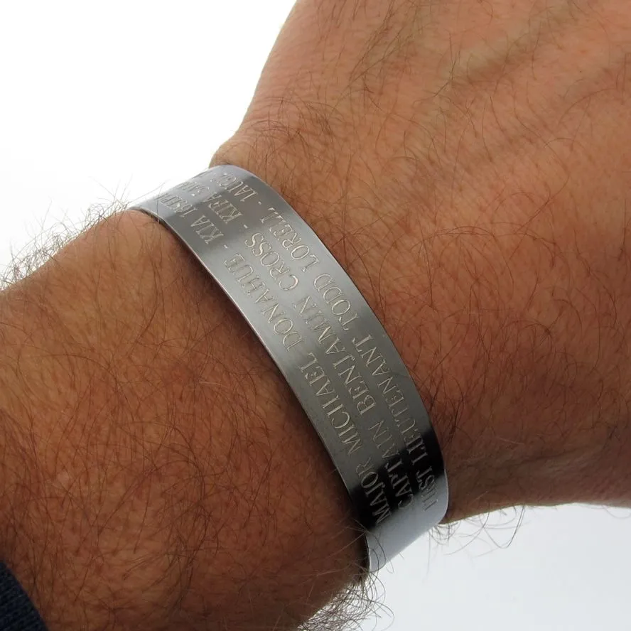 Black KIA Engraved Bracelet