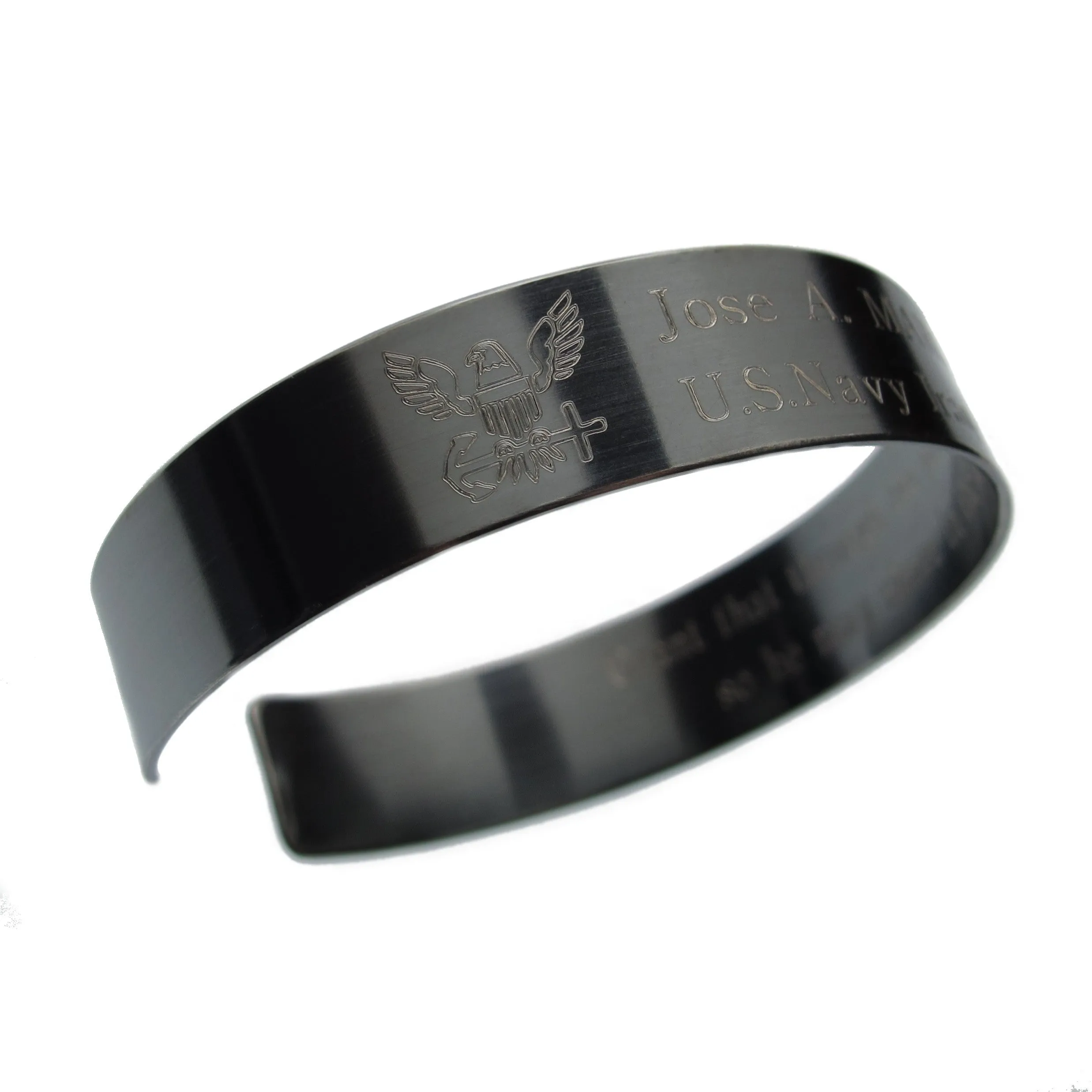 Black KIA Engraved Bracelet