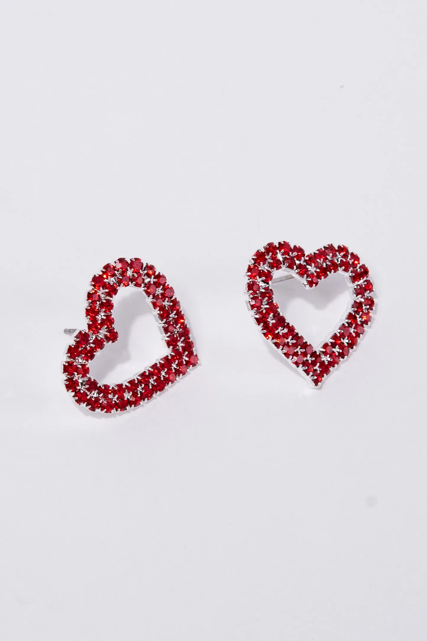 Brianna Heart Pave Drop Earrings