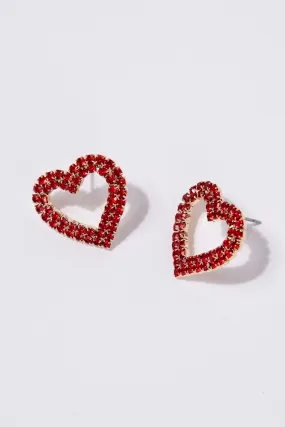 Brianna Heart Pave Drop Earrings