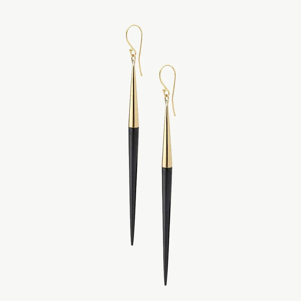 Capped Quill Dangle Earrings