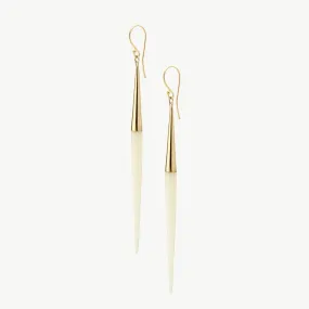 Capped Quill Dangle Earrings