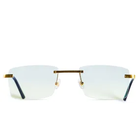 Cartier Eyewear Custom CT0167O Santos De Cartier Rimless Sunglasses