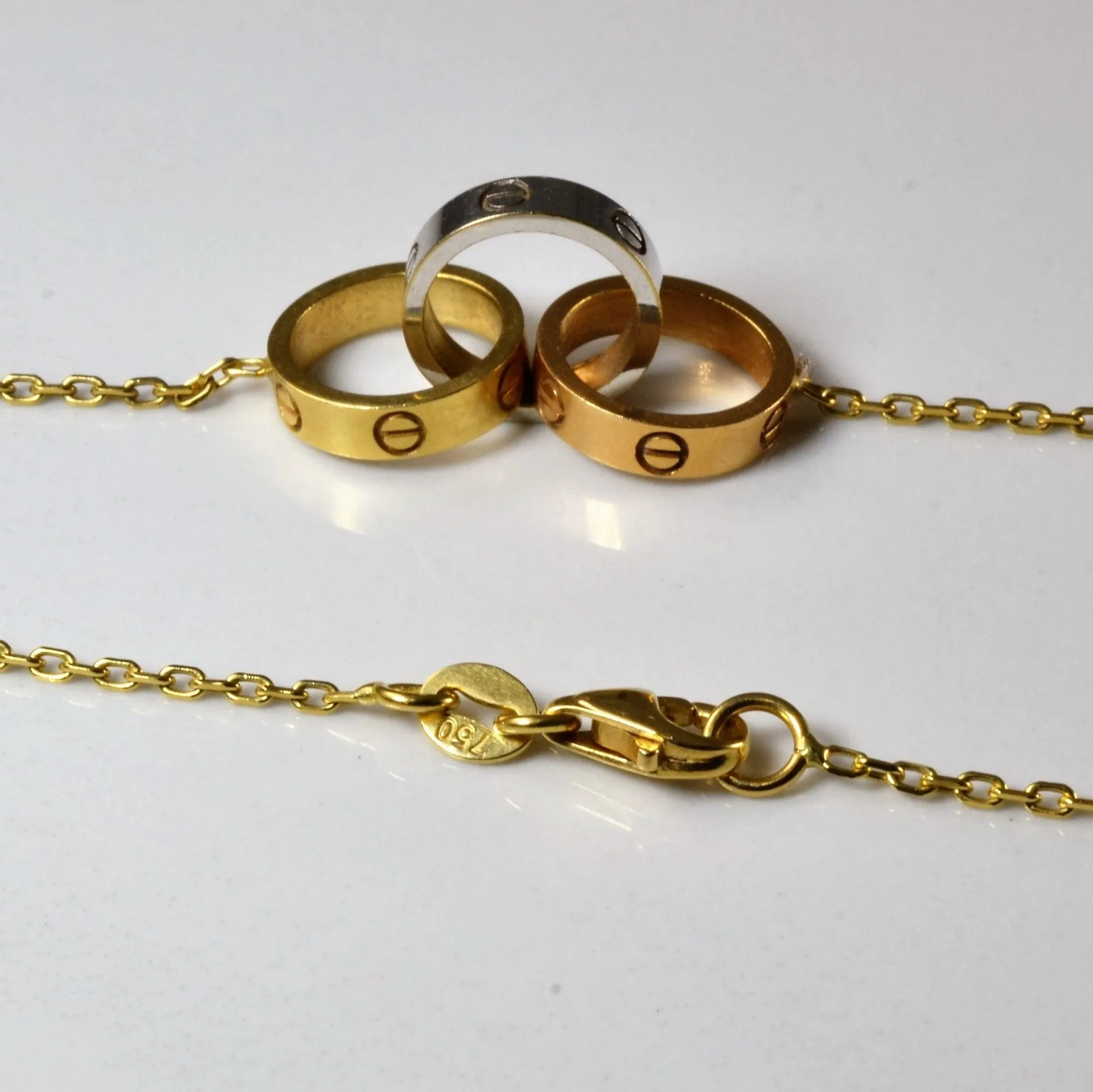 'Cartier' Inspired Gold Necklace | 16" |