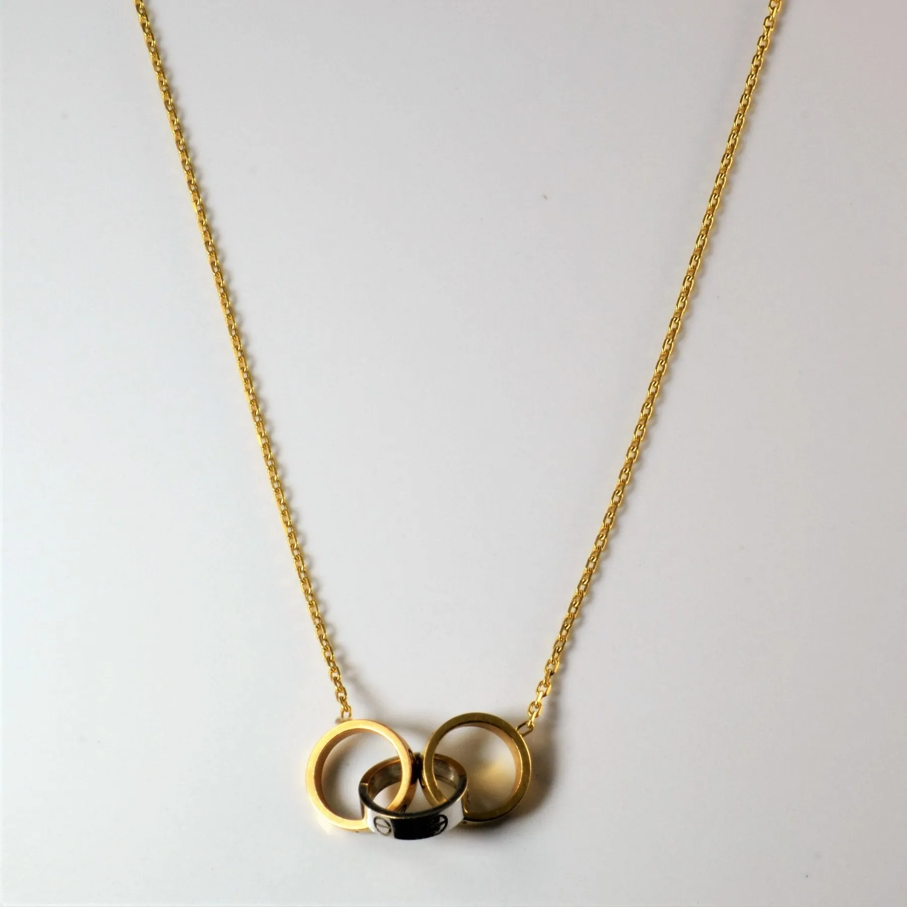 'Cartier' Inspired Gold Necklace | 16" |