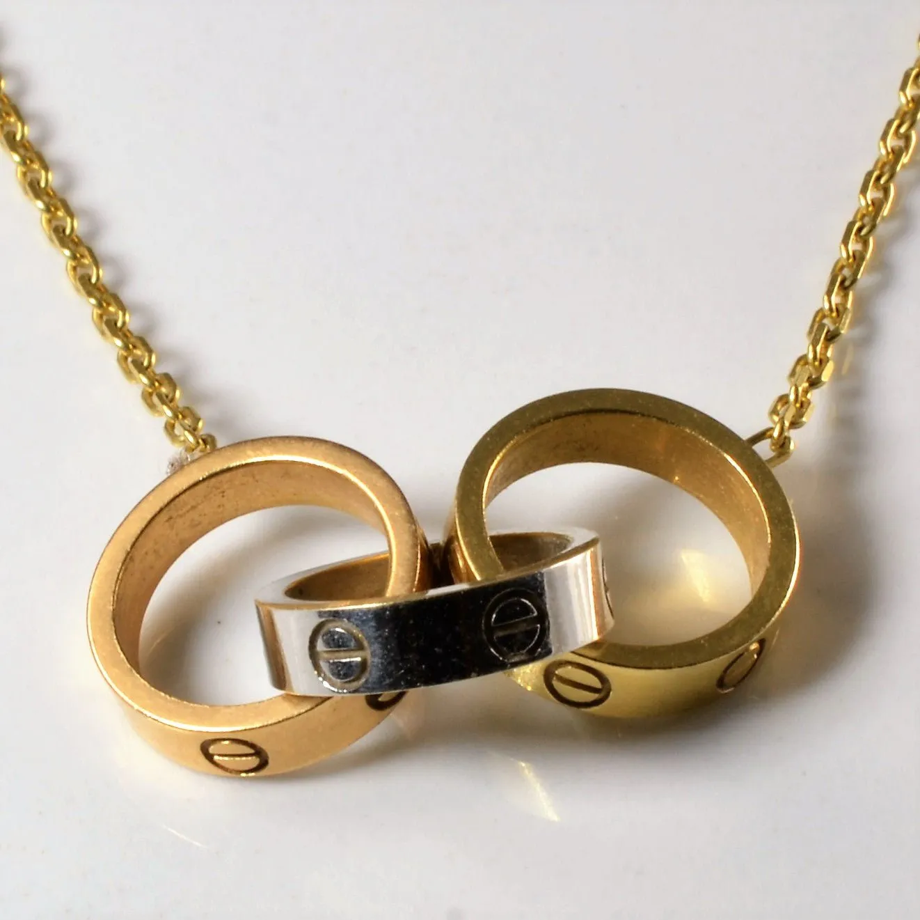 'Cartier' Inspired Gold Necklace | 16" |