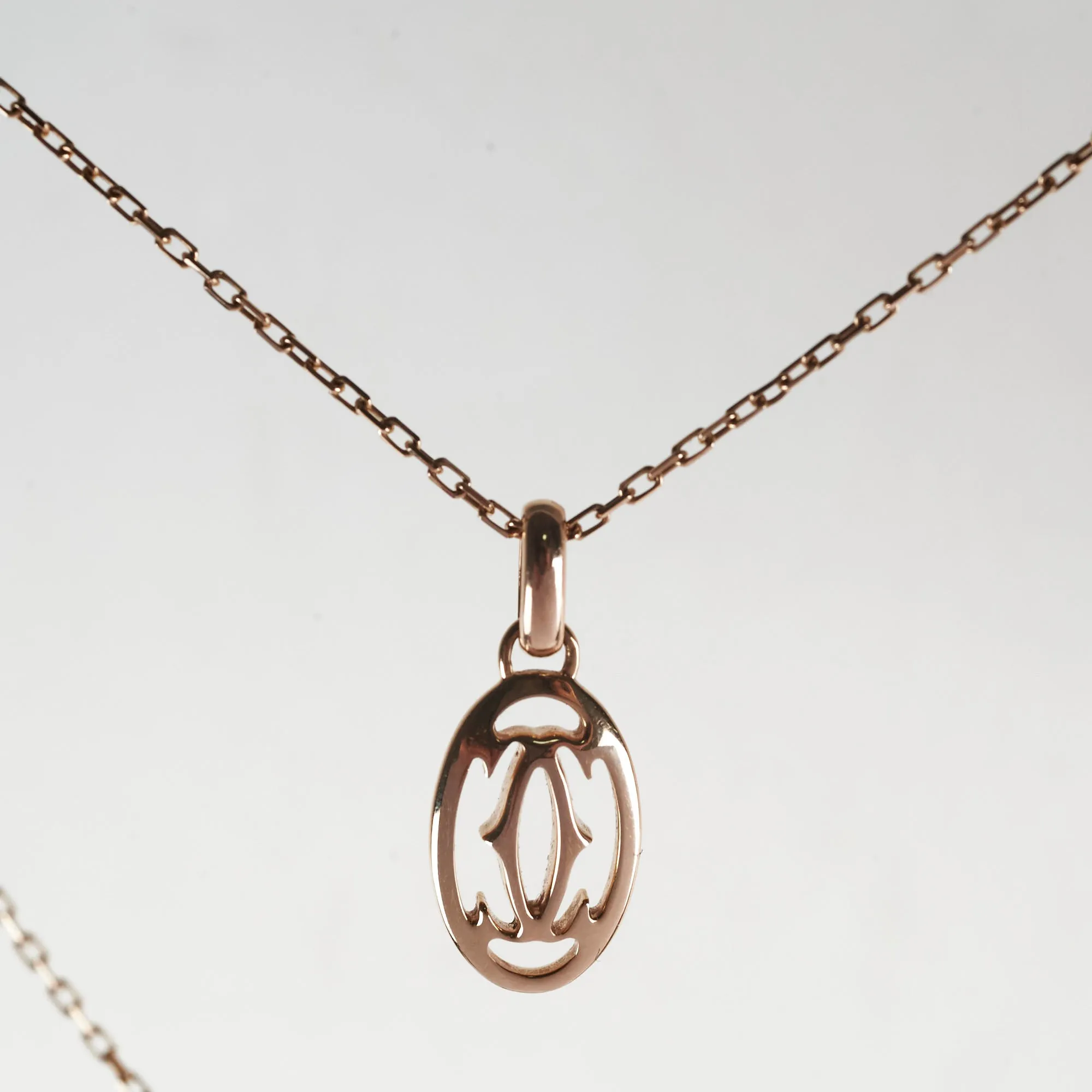 Cartier Logo Double C Necklace Pink