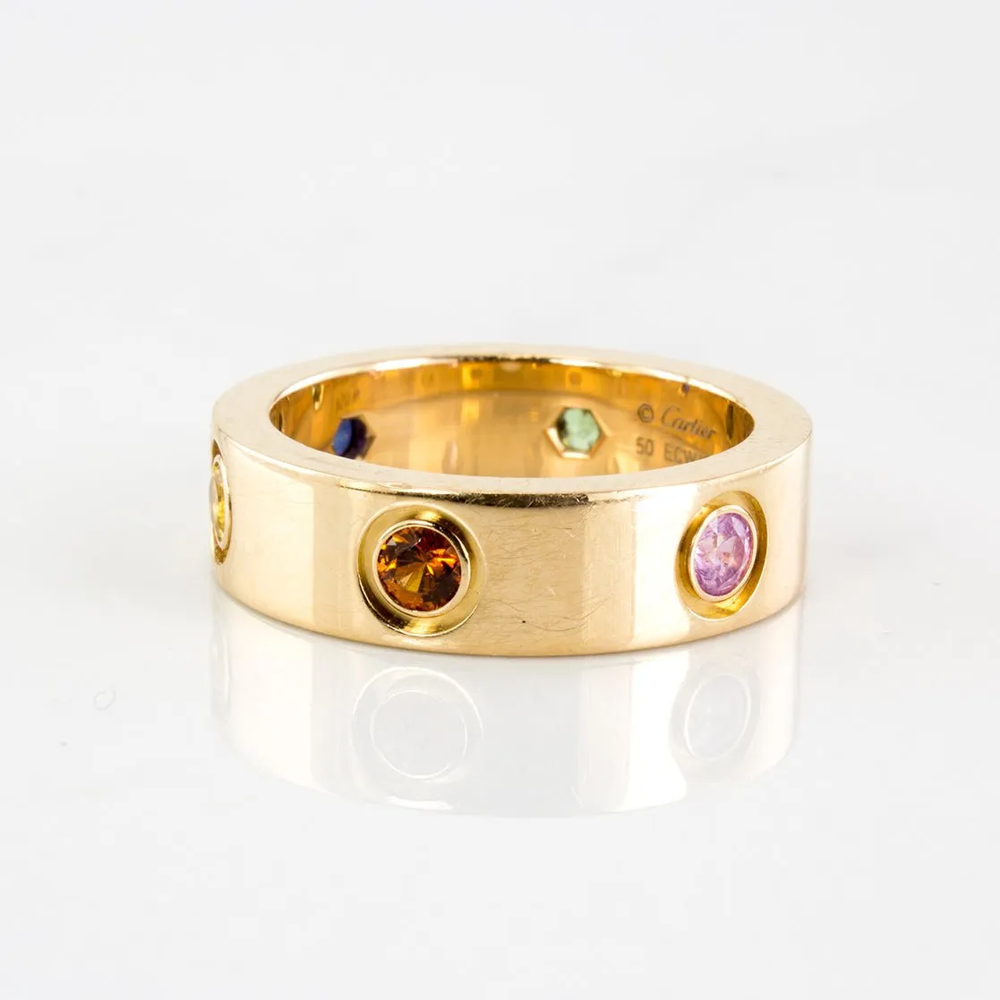 'Cartier' Love Ring, Multi Gemstone