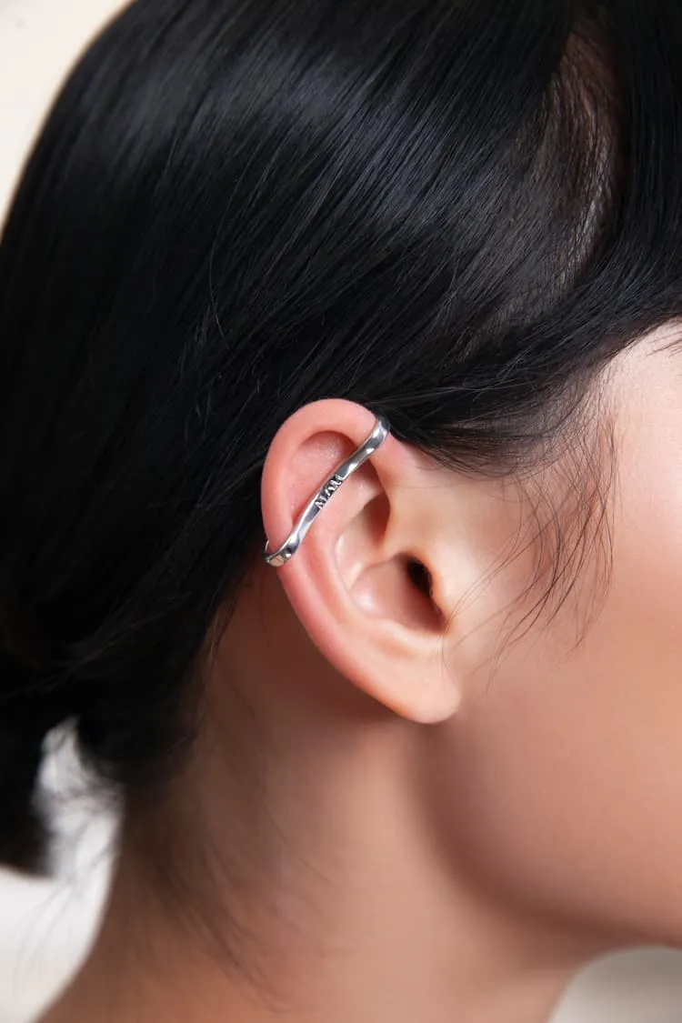 Cartilage ear-cuff in silver