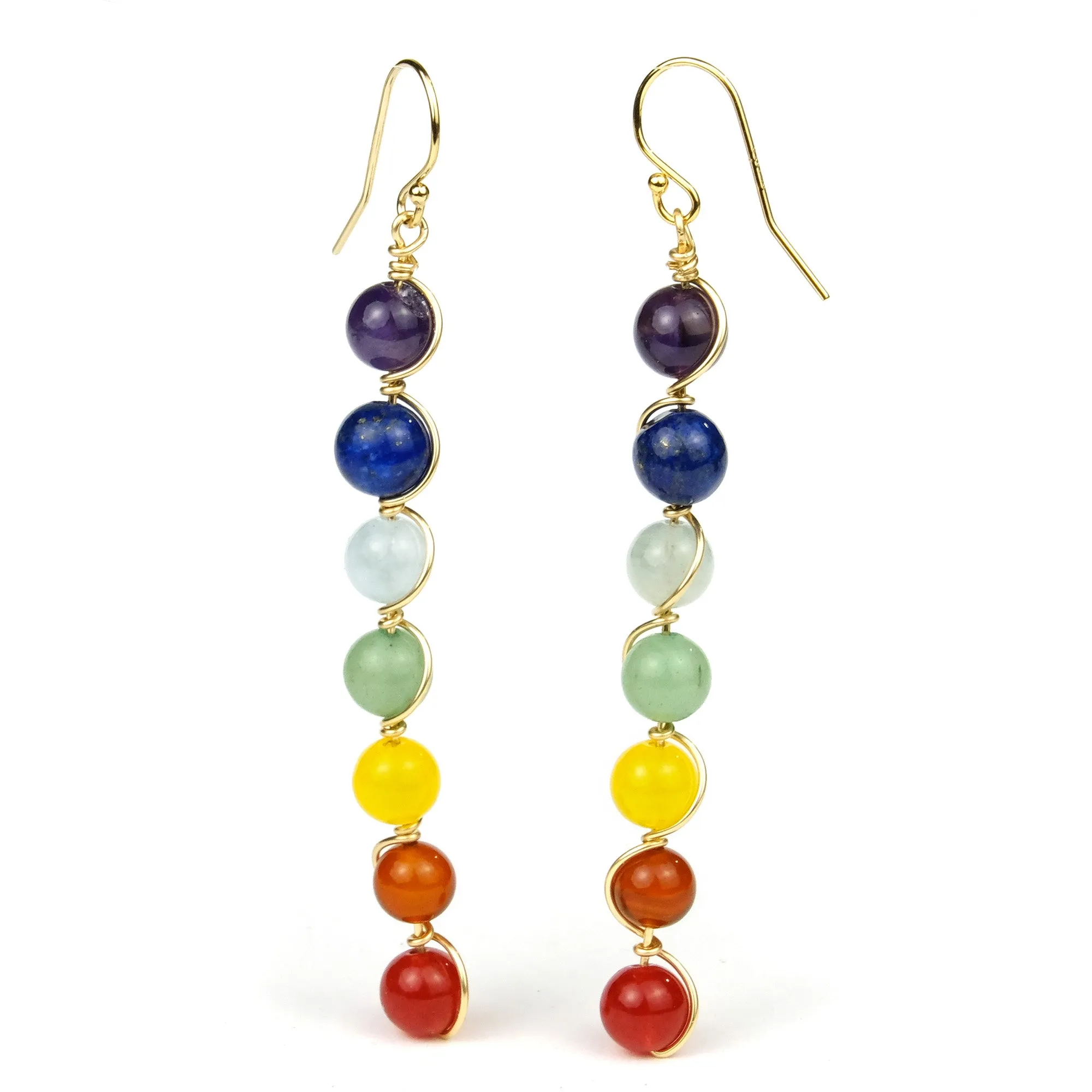 Chakra Earrings with Gold Filled French Ear Wires