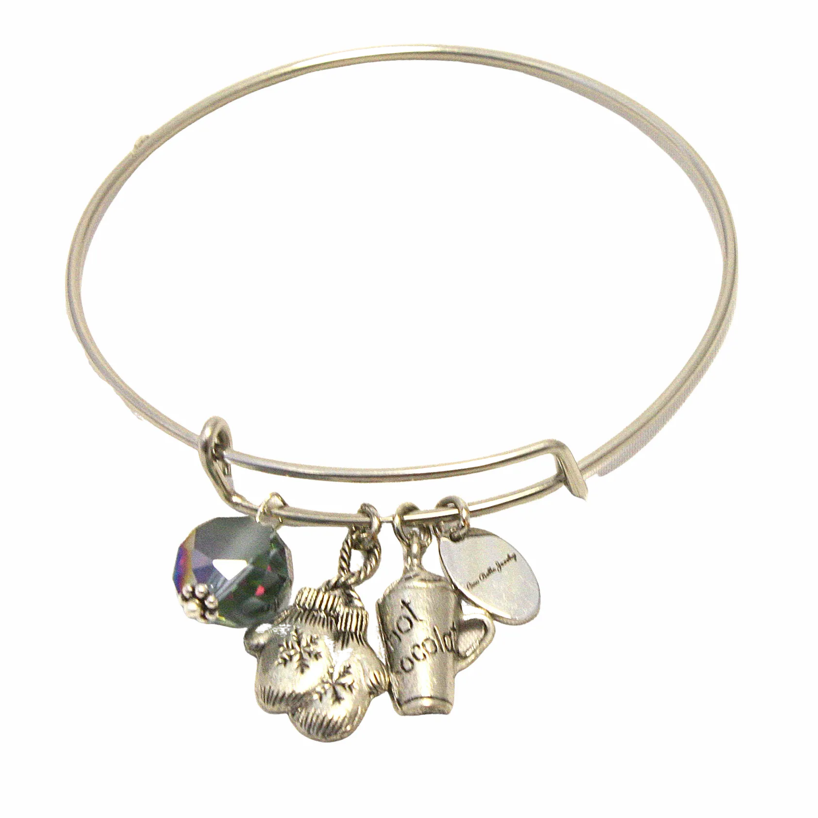 Christmas Charm Bangle Bracelet