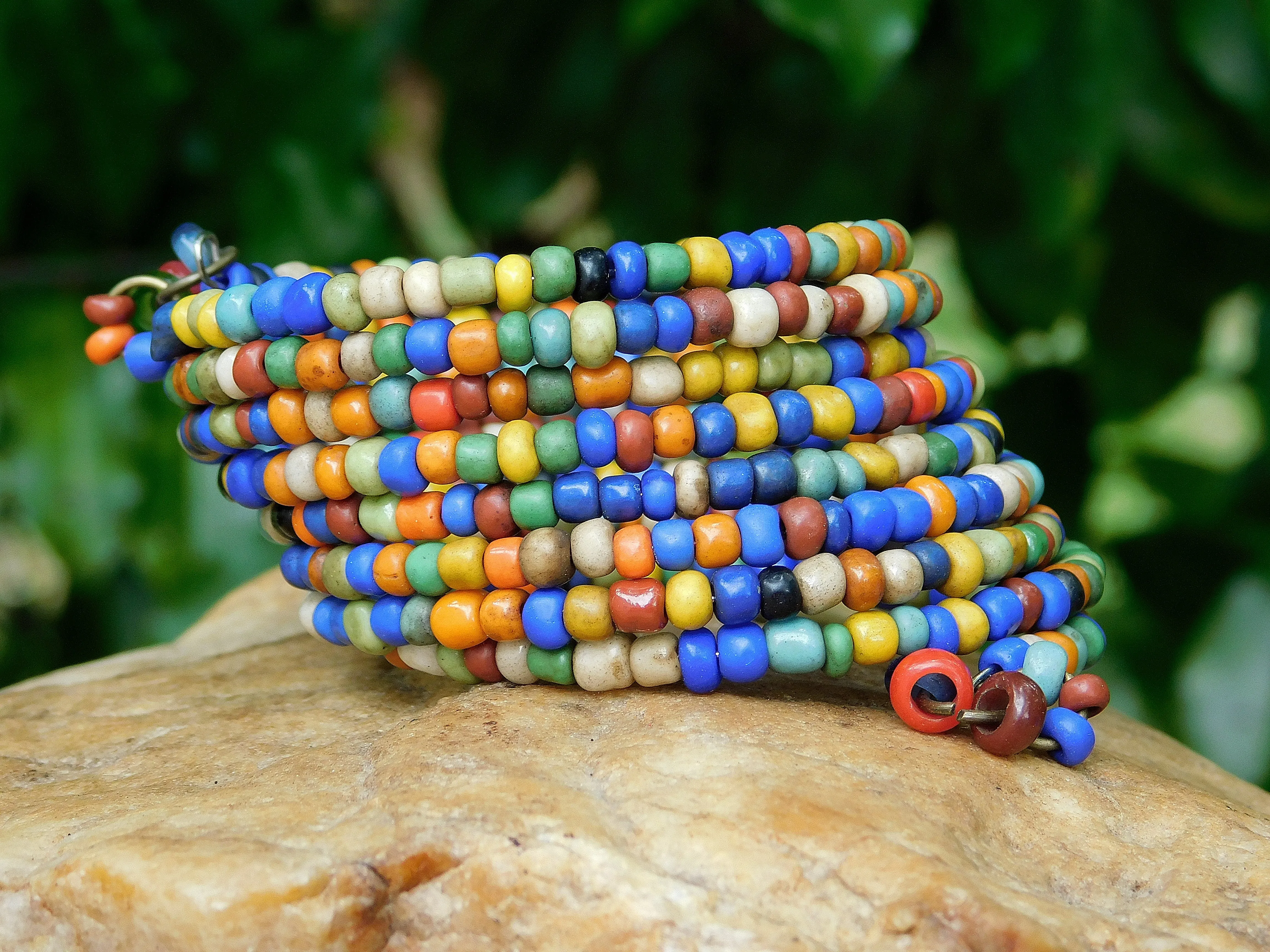 Colorful Indonesian Bead Bangle