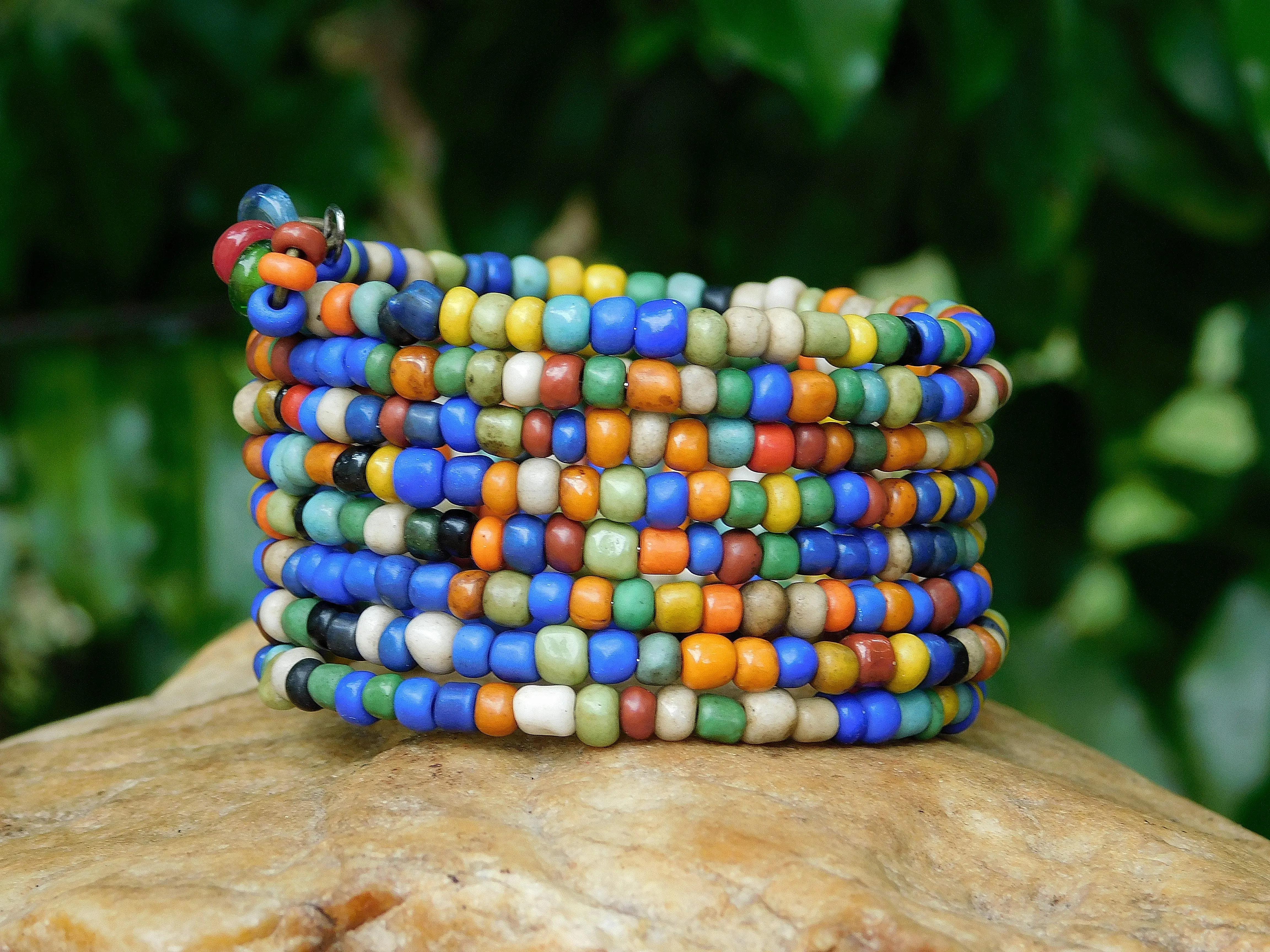 Colorful Indonesian Bead Bangle