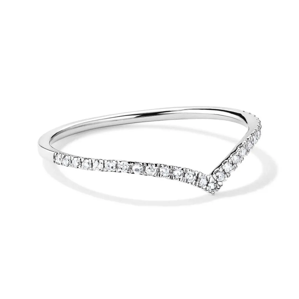 Curved V Shaped Stacker Ring Set