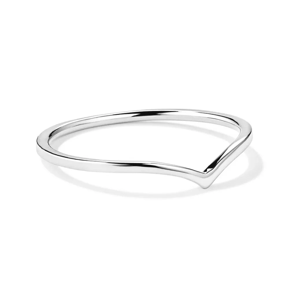 Curved V Shaped Stacker Ring Set