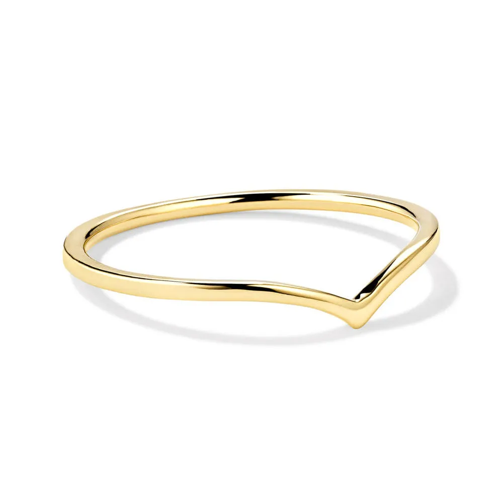 Curved V Shaped Stacker Ring Set