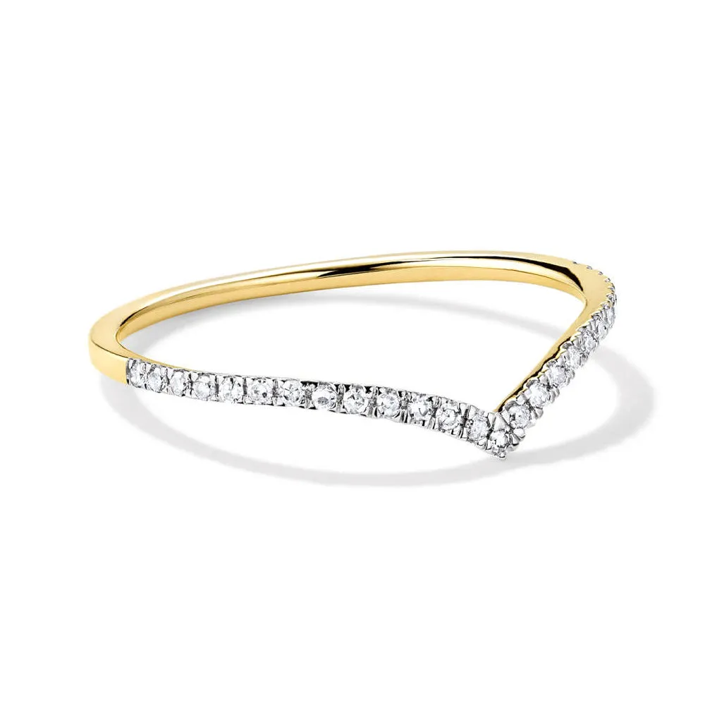 Curved V Shaped Stacker Ring Set