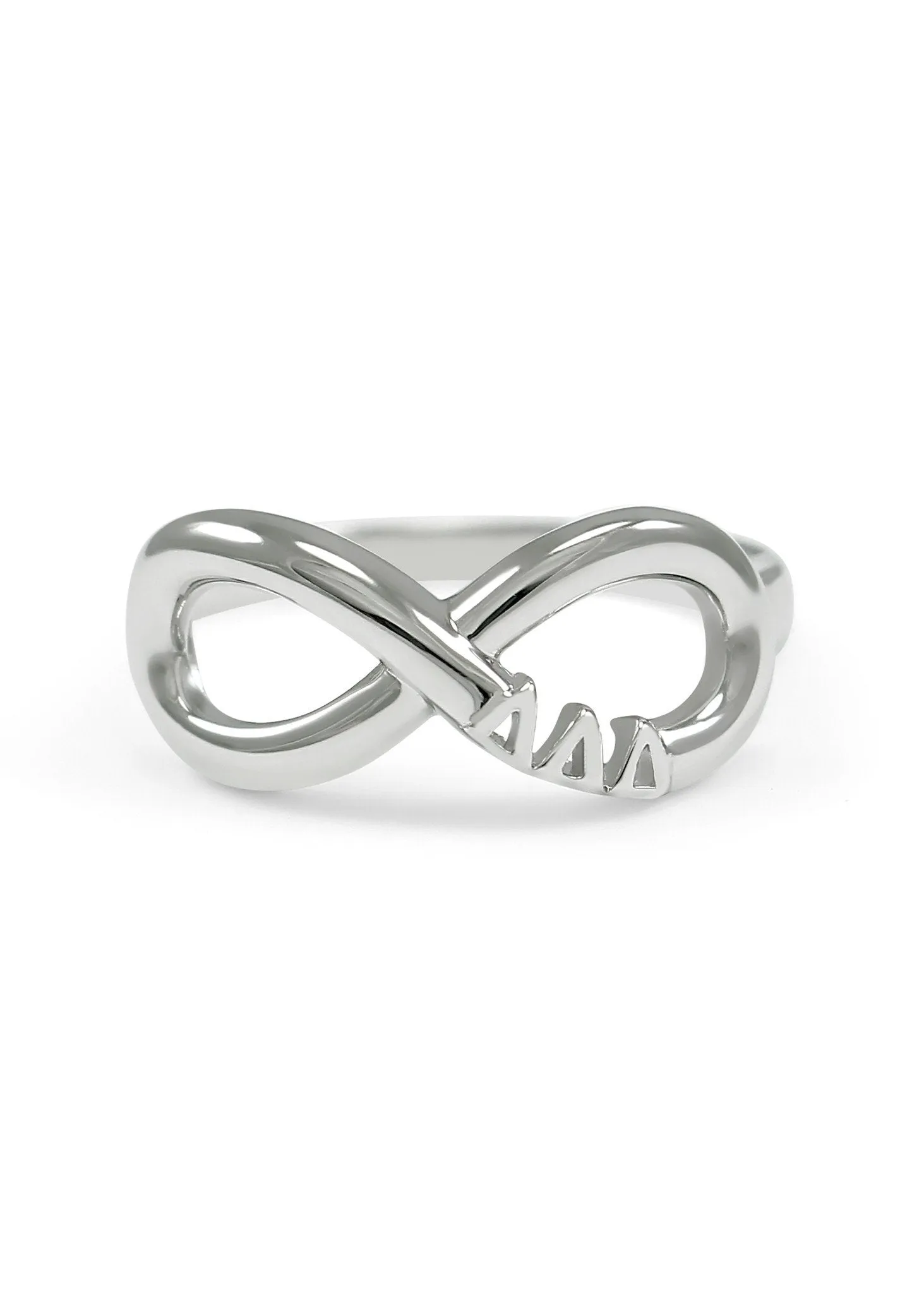 Delta Delta Delta Sterling Silver Infinity Ring