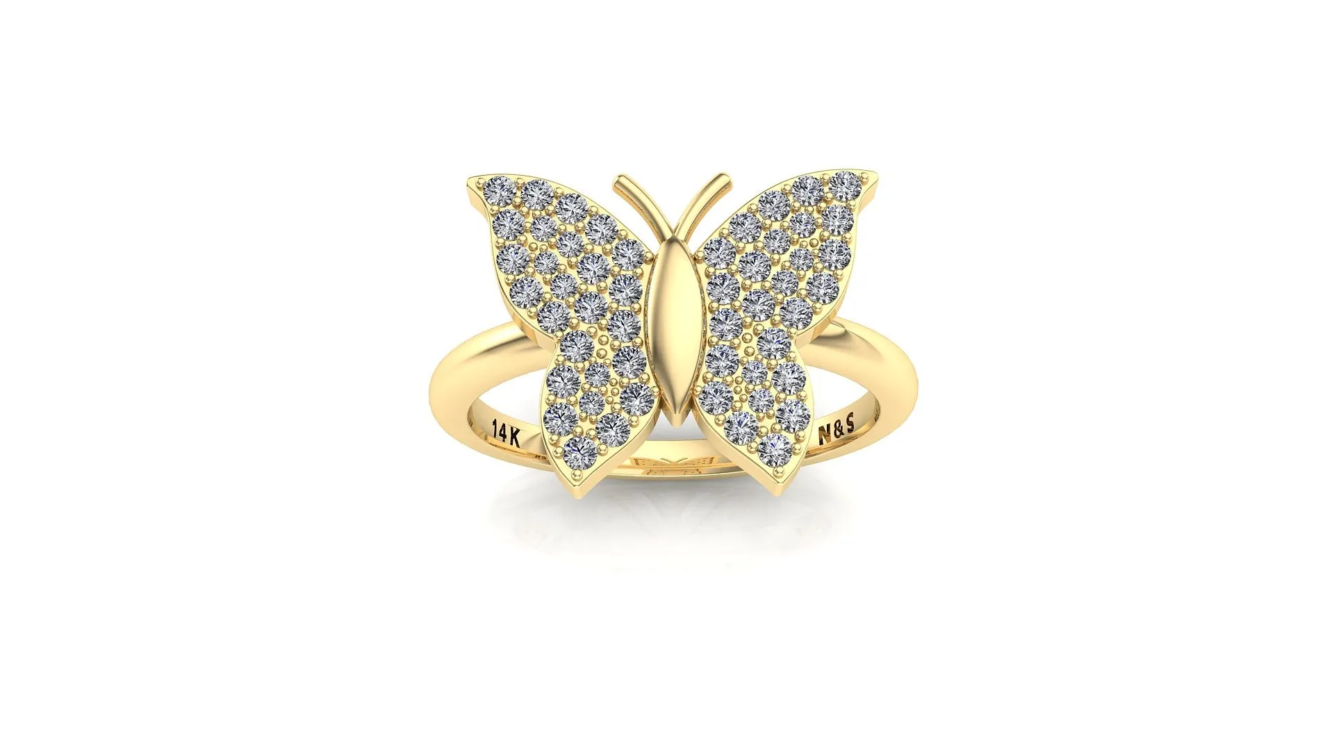 Diamond Butterfly Ring NIJ011