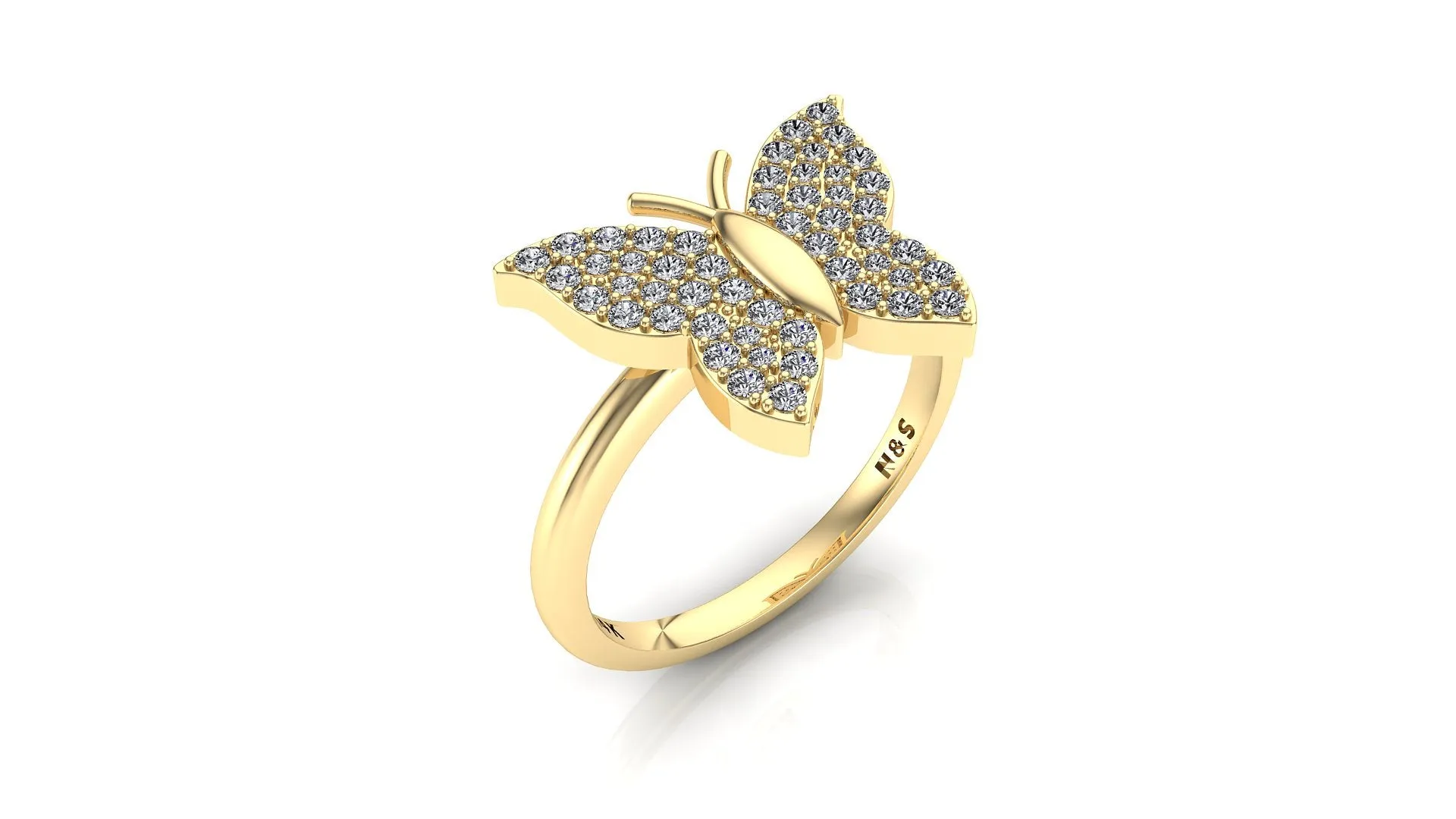 Diamond Butterfly Ring NIJ011