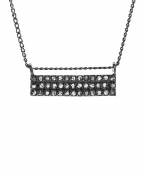 Diamond Triple Row Bar Necklace