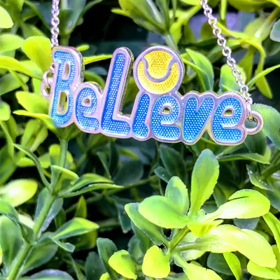 Fine Silver Enamel Believe Bracelet