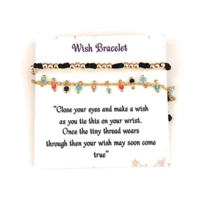 Friendship Make a Wish Bracelet, Wish String Bracelet, Best Friend Birthday Bracelet, Christmas Wish Bracelet, Boho Jewelry, Gift Under 20