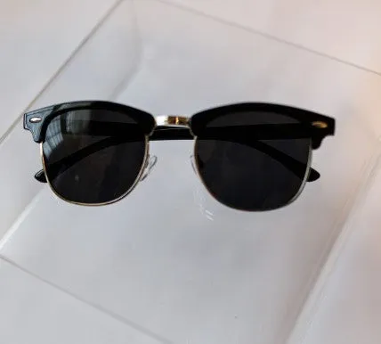 Gold Rimless Sunglasses