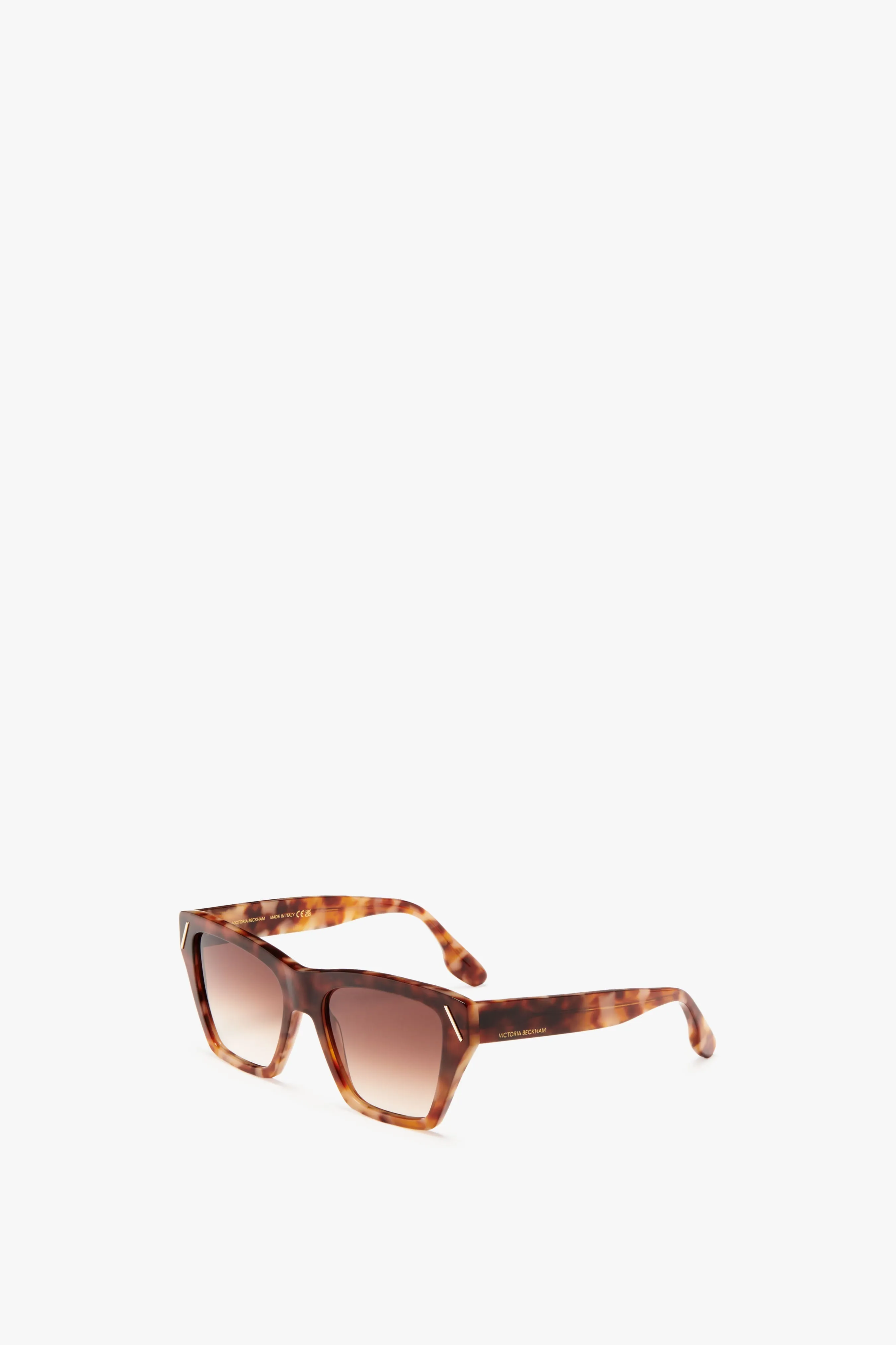 Guilloche Frame Sunglasses In Dark Havana Fade