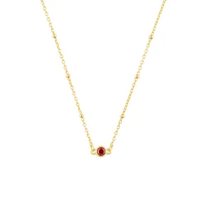 JANUARY BIRTHSTONE NECKLACE GOLD