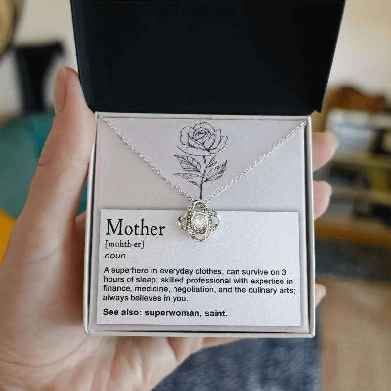 Knot Necklace Mothers Day Gift For Mom