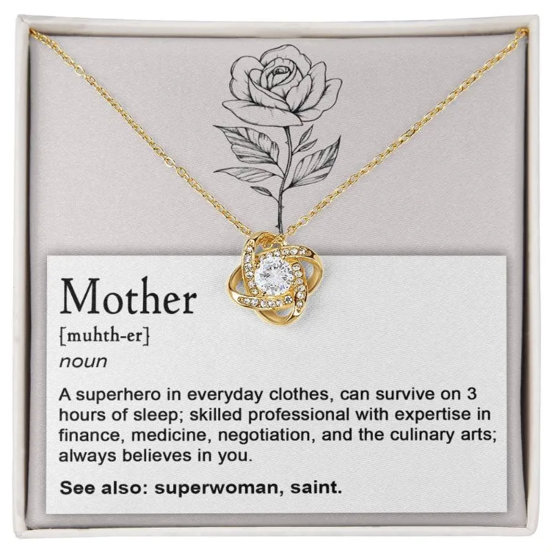 Knot Necklace Mothers Day Gift For Mom