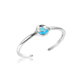 Larimar Horizon Bangle with Opal